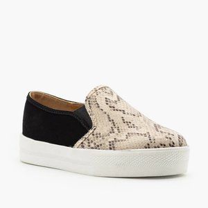 Shoetopia Women Beautiful Printed Slip-On Platform Sneakers - Snake -
